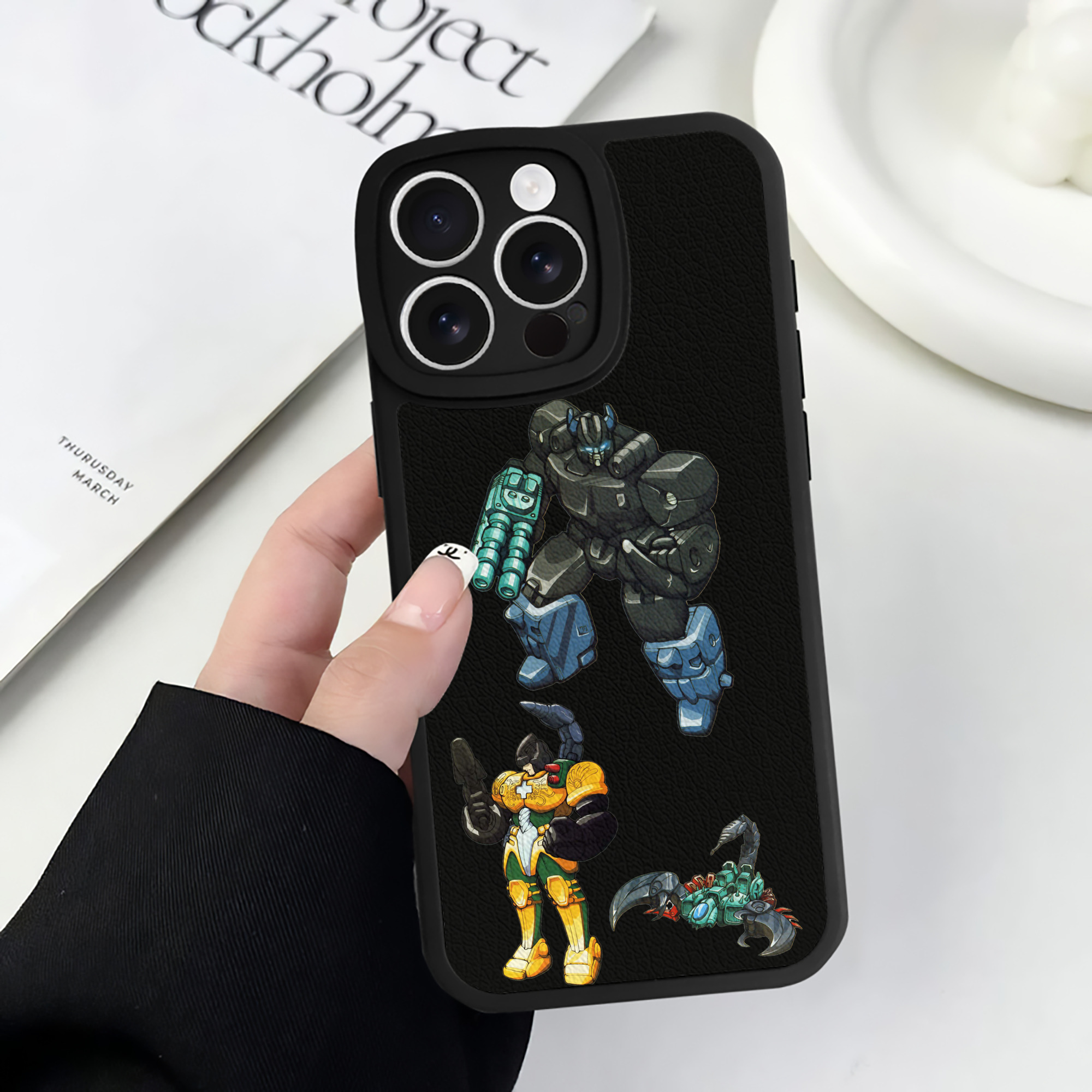 （画像用）  【iPhone 16シリーズ対応】シリコンスマホケース（レザー調） 材質：シリコン